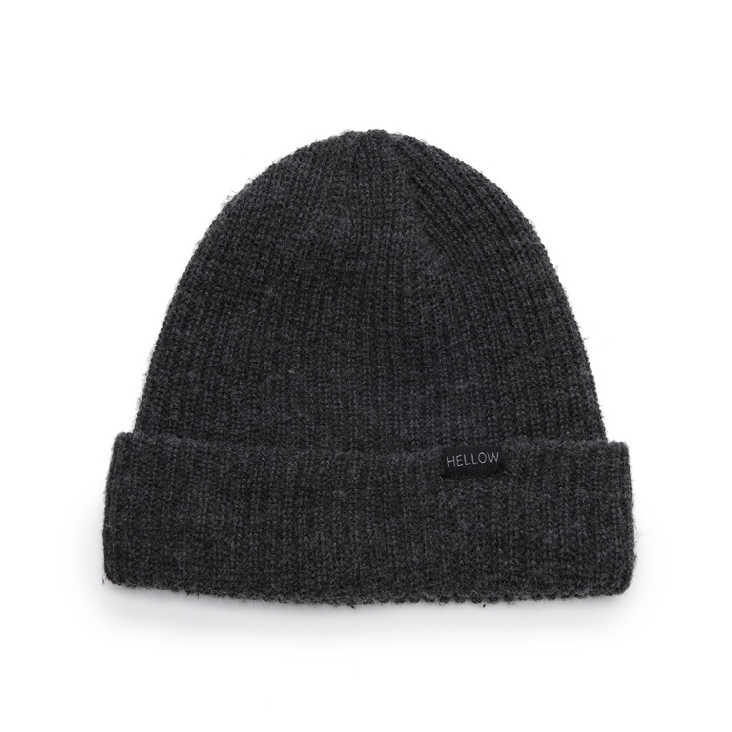 1819-SOLID BEANIE- CHARCOAL